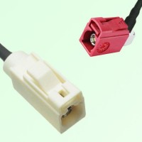 FAKRA SMB B 9001 white Female to L 3002 carmin red Female RA Cable