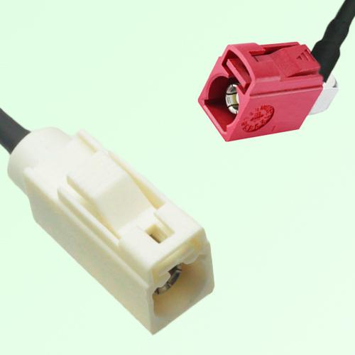 FAKRA SMB B 9001 white Female to L 3002 carmin red Female RA Cable