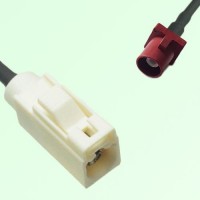 FAKRA SMB B 9001 white Female Jack to L 3002 carmin red Male Cable