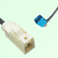 FAKRA SMB B 9001 white Female to Z 5021 Water Blue Female RA Cable