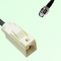 FAKRA SMB B 9001 white Female Jack to Mini UHF Female Jack Cable FAKRA SMB B 9001 white Female Jack to Mini UHF Female Jack Cable
