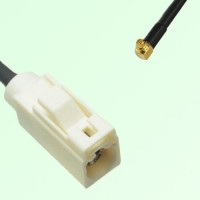 FAKRA SMB B 9001 white Female Jack to MMCX Male Plug Right Angle Cable FAKRA SMB B 9001 white Female Jack to MMCX Male Plug Right Angle Cable