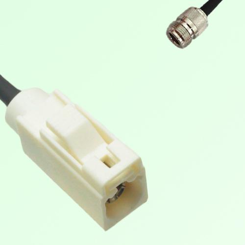 FAKRA SMB B 9001 white Female Jack to N Female Jack Cable FAKRA SMB B 9001 white Female Jack to N Female Jack Cable