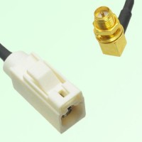 FAKRA SMB B 9001 white Female Jack to RP SMA Bulkhead Female RA Cable FAKRA SMB B 9001 white Female Jack to RP SMA Bulkhead Female RA Cable