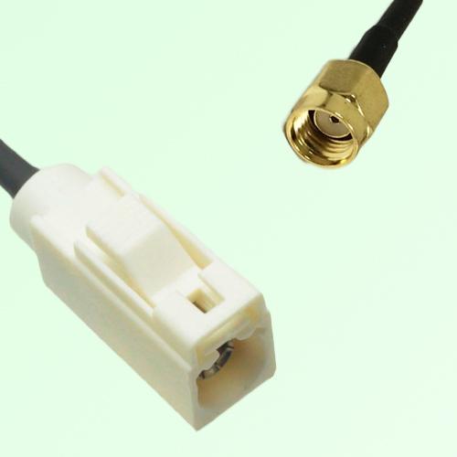 FAKRA SMB B 9001 white Female Jack to RP SMA Male Plug Cable FAKRA SMB B 9001 white Female Jack to RP SMA Male Plug Cable
