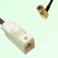 FAKRA SMB B 9001 white Female Jack to RP SMA Male Plug RA Cable FAKRA SMB B 9001 white Female Jack to RP SMA Male Plug RA Cable
