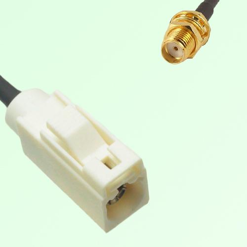FAKRA SMB B 9001 white Female Jack to SMA Bulkhead Female Jack Cable FAKRA SMB B 9001 white Female Jack to SMA Bulkhead Female Jack Cable