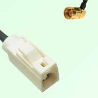 FAKRA SMB B 9001 white Female Jack to SMA Male Plug Right Angle Cable FAKRA SMB B 9001 white Female Jack to SMA Male Plug Right Angle Cable