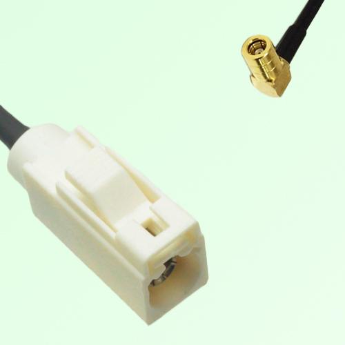 FAKRA SMB B 9001 white Female Jack to SMB Female Jack RA Cable