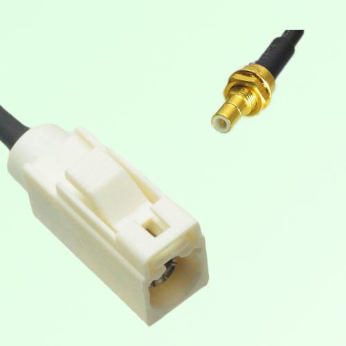 FAKRA SMB B 9001 white Female Jack to SMB Bulkhead Male Plug Cable FAKRA SMB B 9001 white Female Jack to SMB Bulkhead Male Plug Cable
