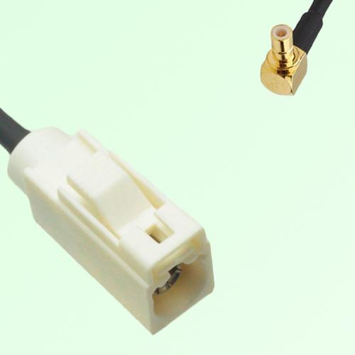 FAKRA SMB B 9001 white Female Jack to SMB Male Plug Right Angle Cable FAKRA SMB B 9001 white Female Jack to SMB Male Plug Right Angle Cable