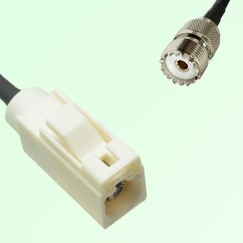 FAKRA SMB B 9001 white Female Jack to UHF Female Jack Cable FAKRA SMB B 9001 white Female Jack to UHF Female Jack Cable