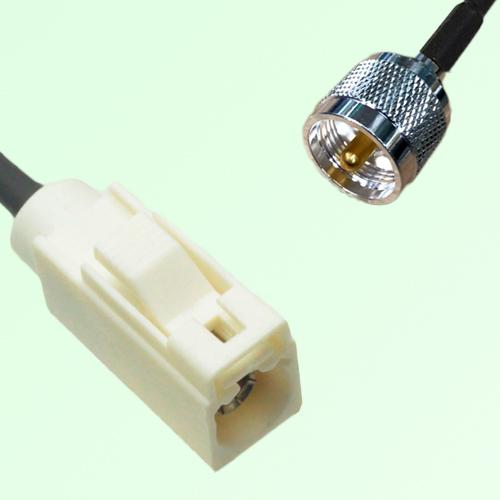 FAKRA SMB B 9001 white Female Jack to UHF Male Plug Cable FAKRA SMB B 9001 white Female Jack to UHF Male Plug Cable