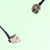 FAKRA SMB B 9001 white Female Jack Right Angle to F Male Plug Cable FAKRA SMB B 9001 white Female Jack Right Angle to F Male Plug Cable