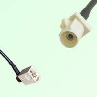 FAKRA SMB B 9001 white Female Jack RA to B 9001 white Male Plug Cable