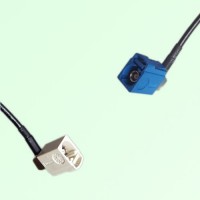 FAKRA SMB B 9001 white Female Jack RA to C 5005 blue Female RA Cable