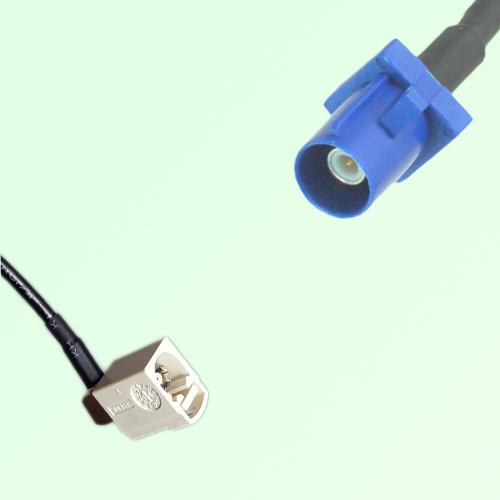 FAKRA SMB B 9001 white Female Jack RA to C 5005 blue Male Plug Cable
