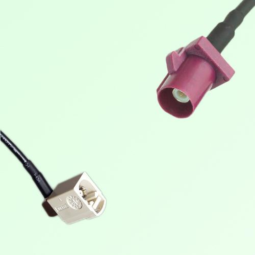FAKRA SMB B 9001 white Female Jack RA to D 4004 bordeaux Male Cable FAKRA SMB B 9001 white Female Jack RA to D 4004 bordeaux Male Cable