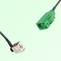 FAKRA SMB B 9001 white Female Jack RA to E 6002 green Female Cable