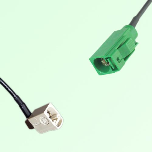 FAKRA SMB B 9001 white Female Jack RA to E 6002 green Female Cable