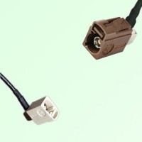 FAKRA SMB B 9001 white Female Jack RA to F 8011 brown Female RA Cable