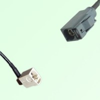 FAKRA SMB B 9001 white Female Jack RA to G 7031 grey Female Jack Cable