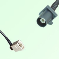 FAKRA SMB B 9001 white Female Jack RA to G 7031 grey Male Plug Cable