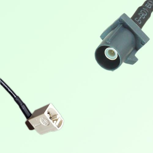 FAKRA SMB B 9001 white Female Jack RA to G 7031 grey Male Plug Cable FAKRA SMB B 9001 white Female Jack RA to G 7031 grey Male Plug Cable