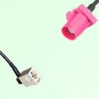 FAKRA SMB B 9001 white Female Jack RA to H 4003 violet Male Plug Cable