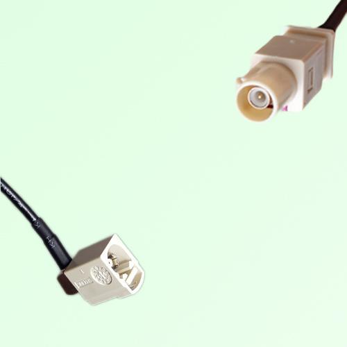 FAKRA SMB B 9001 white Female Jack RA to I 1001 beige Male Plug Cable FAKRA SMB B 9001 white Female Jack RA to I 1001 beige Male Plug Cable
