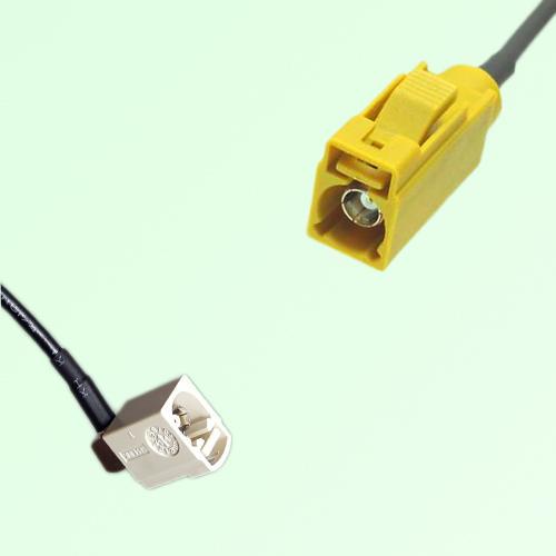 FAKRA SMB B 9001 white Female Jack RA to K 1027 Curry Female Cable FAKRA SMB B 9001 white Female Jack RA to K 1027 Curry Female Cable