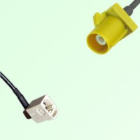 FAKRA SMB B 9001 white Female Jack RA to K 1027 Curry Male Plug Cable