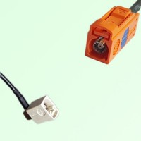 FAKRA SMB B 9001 white Female RA to M 2003 pastel orange Female Cable
