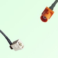 FAKRA SMB B 9001 white Female RA to M 2003 pastel orange Male Cable