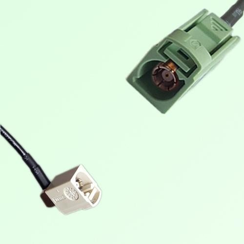 FAKRA SMB B 9001 white Female RA to N 6019 pastel green Female Cable