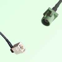 FAKRA SMB B 9001 white Female RA to N 6019 pastel green Male Cable