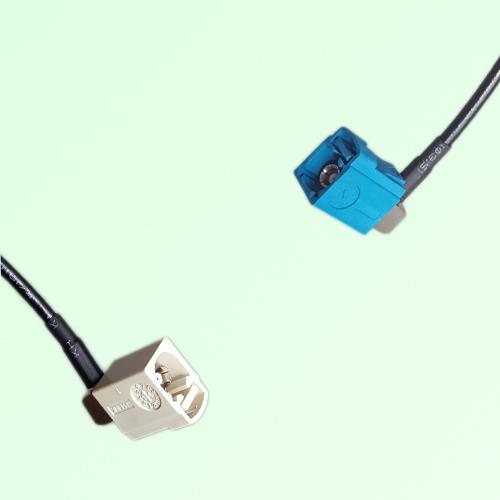 FAKRA SMB B 9001 white Female RA to Z 5021 Water Blue Female RA Cable