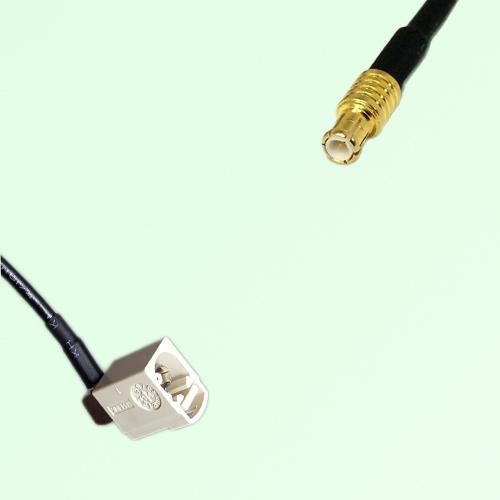 FAKRA SMB B 9001 white Female Jack Right Angle to MCX Male Plug Cable FAKRA SMB B 9001 white Female Jack Right Angle to MCX Male Plug Cable