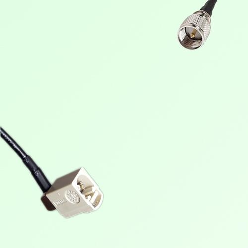 FAKRA SMB B 9001 white Female Jack RA to Mini UHF Male Plug Cable FAKRA SMB B 9001 white Female Jack RA to Mini UHF Male Plug Cable