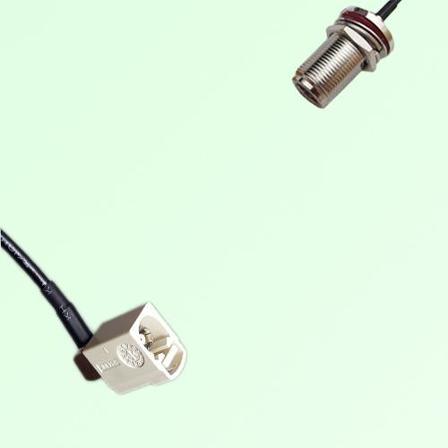 FAKRA SMB B 9001 white Female Jack RA to N Bulkhead Female Jack Cable FAKRA SMB B 9001 white Female Jack RA to N Bulkhead Female Jack Cable