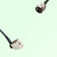 FAKRA SMB B 9001 white Female Jack Right Angle to N Male Plug Cable FAKRA SMB B 9001 white Female Jack Right Angle to N Male Plug Cable