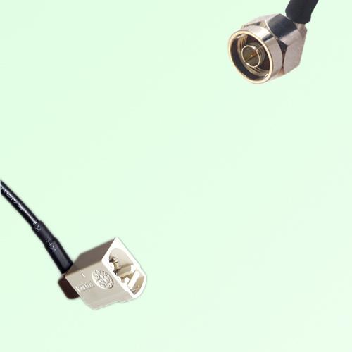 FAKRA SMB B 9001 white Female Jack RA to N Male Plug RA Cable FAKRA SMB B 9001 white Female Jack RA to N Male Plug RA Cable