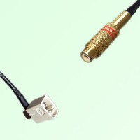 FAKRA SMB B 9001 white Female Jack RA to RCA Female Jack Cable FAKRA SMB B 9001 white Female Jack RA to RCA Female Jack Cable