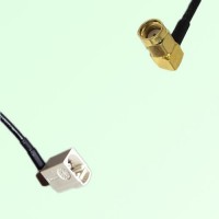 FAKRA SMB B 9001 white Female Jack RA to RP SMA Male Plug RA Cable FAKRA SMB B 9001 white Female Jack RA to RP SMA Male Plug RA Cable