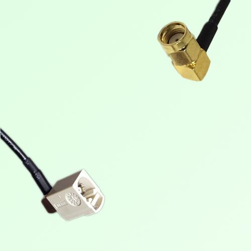 FAKRA SMB B 9001 white Female Jack RA to RP SMA Male Plug RA Cable FAKRA SMB B 9001 white Female Jack RA to RP SMA Male Plug RA Cable