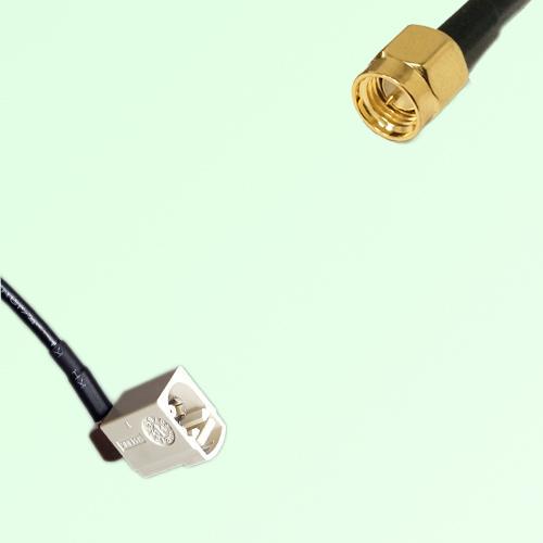 FAKRA SMB B 9001 white Female Jack Right Angle to SMA Male Plug Cable FAKRA SMB B 9001 white Female Jack Right Angle to SMA Male Plug Cable