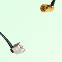 FAKRA SMB B 9001 white Female Jack RA to SMA Male Plug RA Cable FAKRA SMB B 9001 white Female Jack RA to SMA Male Plug RA Cable