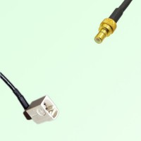 FAKRA SMB B 9001 white Female Jack Right Angle to SMB Male Plug Cable