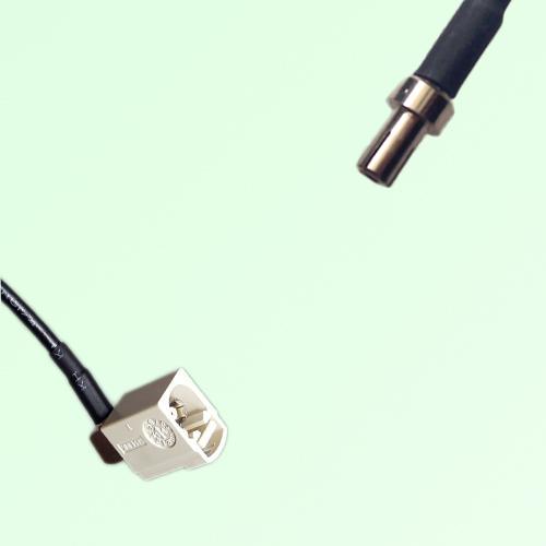 FAKRA SMB B 9001 white Female Jack Right Angle to TS9 Male Plug Cable FAKRA SMB B 9001 white Female Jack Right Angle to TS9 Male Plug Cable