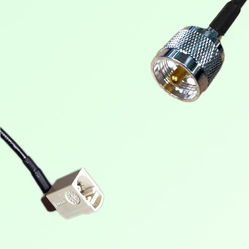 FAKRA SMB B 9001 white Female Jack Right Angle to UHF Male Plug Cable FAKRA SMB B 9001 white Female Jack Right Angle to UHF Male Plug Cable
